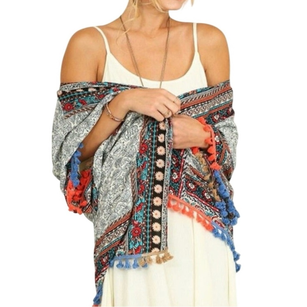 Umgee Multicolor Patterned Kaftan
